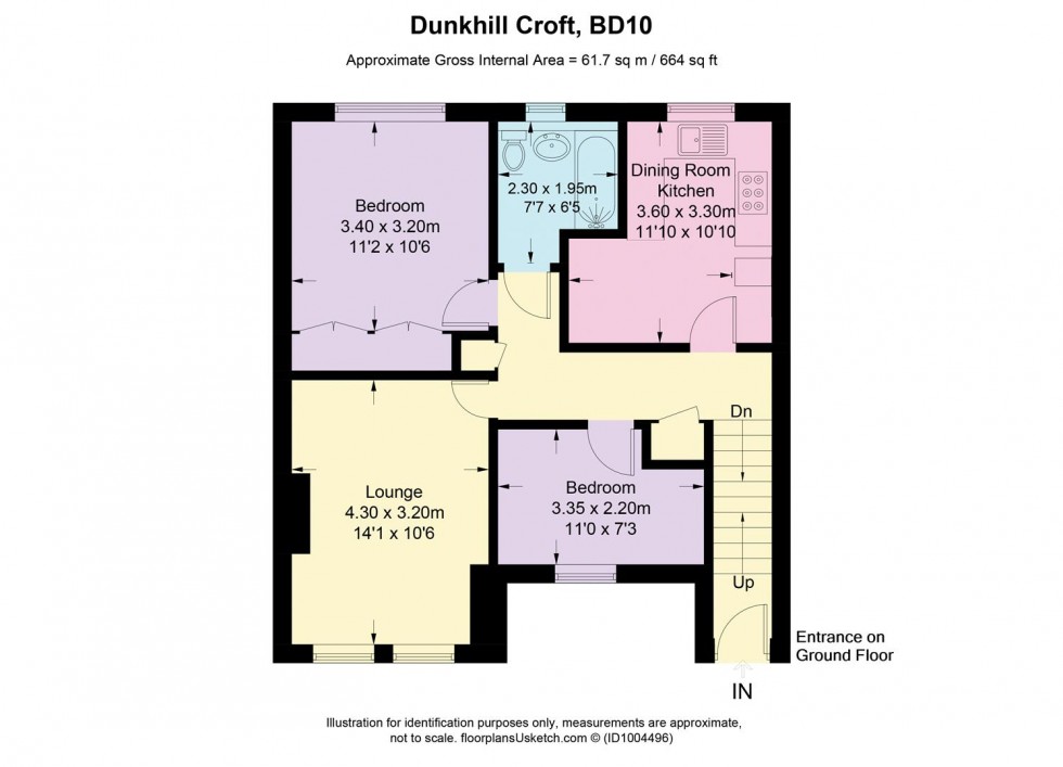 Floorplan for Dunkhill Croft, Idle, Bradford