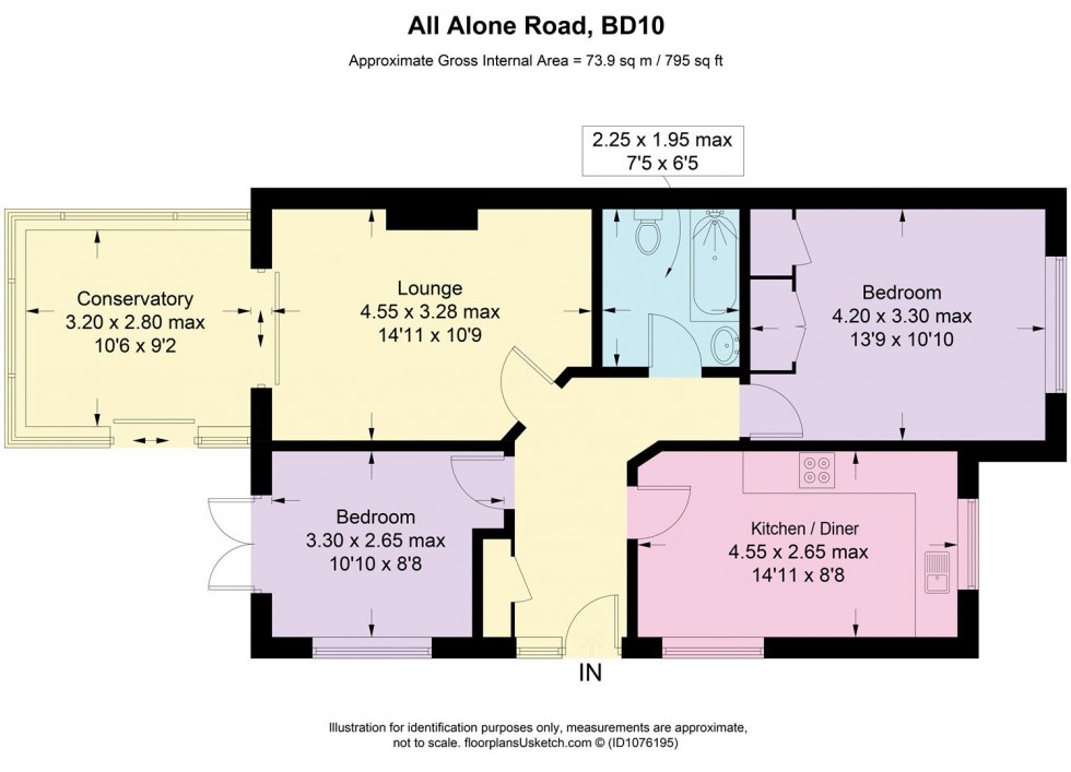 Floorplan for All Alone Road, Bradford