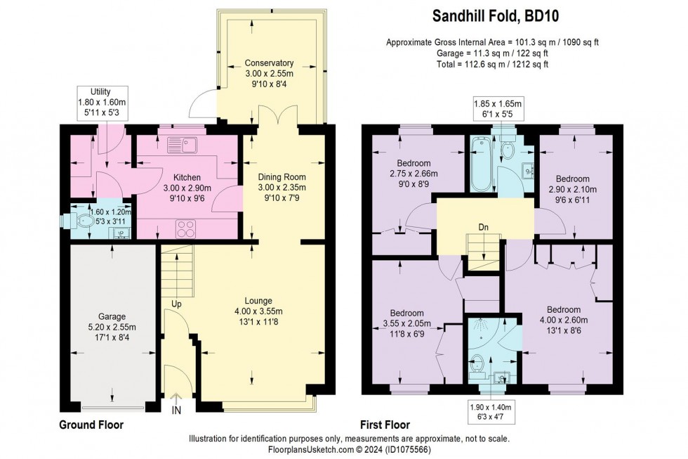 Floorplan for Sandhill Fold, Idle, Bradford