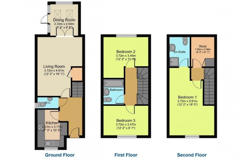 Floorplan for Forestdale Way, Shipley