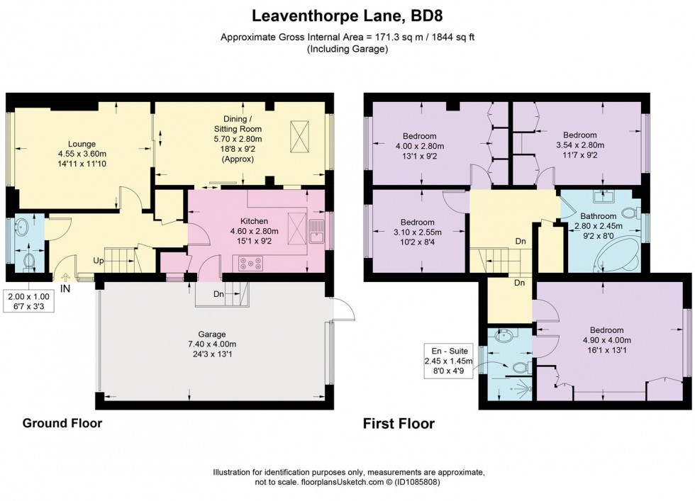 Floorplan for Leaventhorpe Lane, Bradford