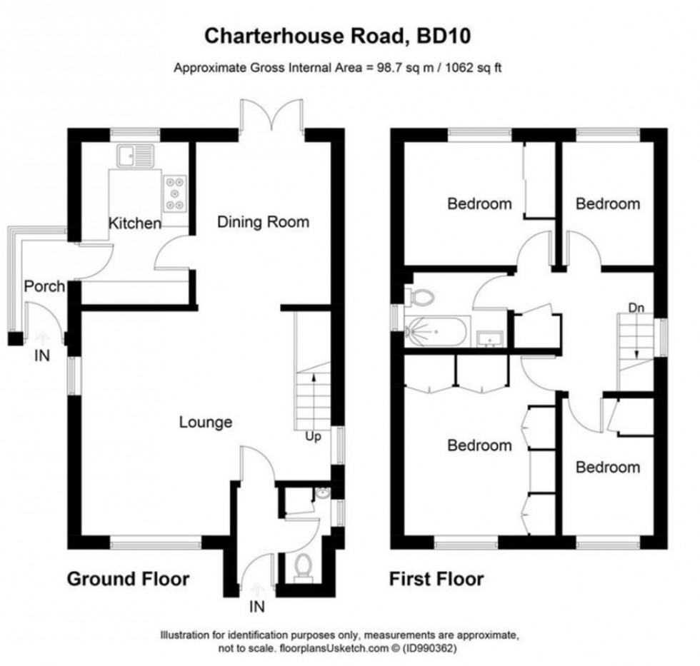 Floorplan for Charterhouse Road, Bradford