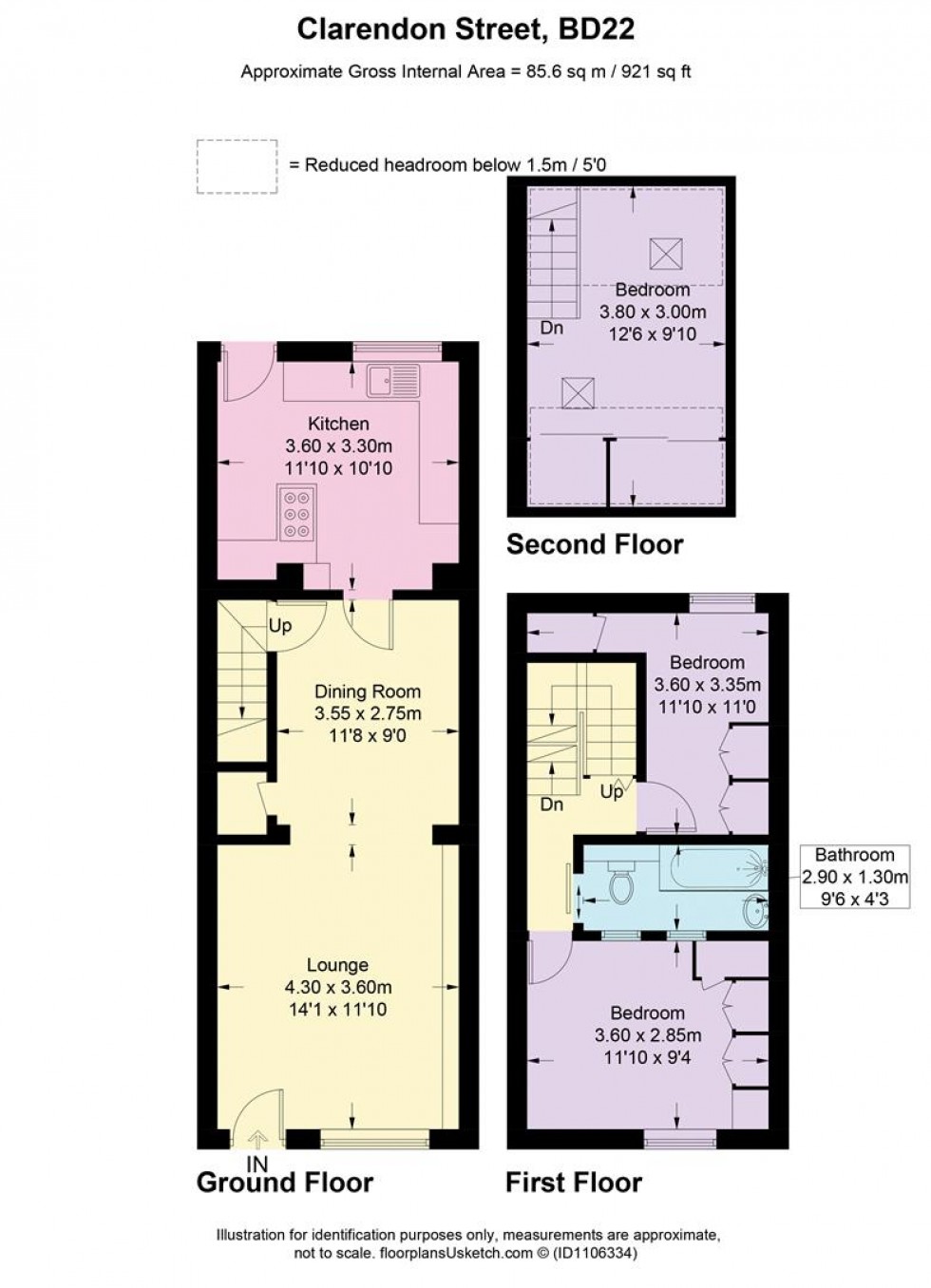 Floorplan for Clarendon Street, Haworth, Keighley