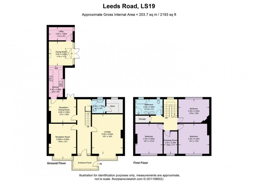 Floorplan for Leeds Road, Rawdon, Leeds