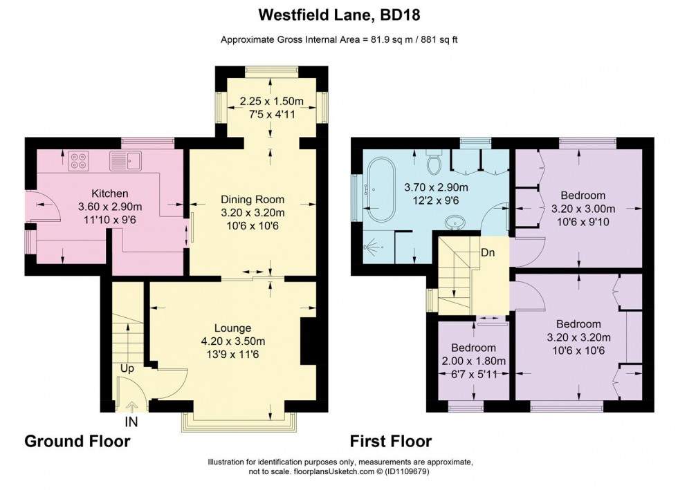 Floorplan for Westfield Lane, Shipley