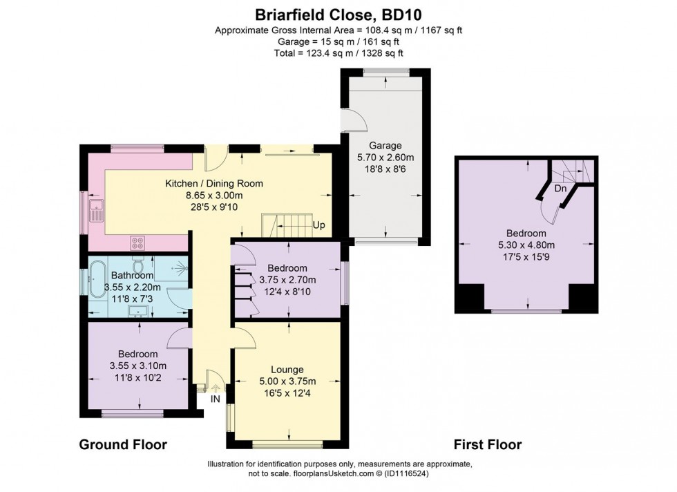 Floorplan for Briarfield Close, Idle, Bradford