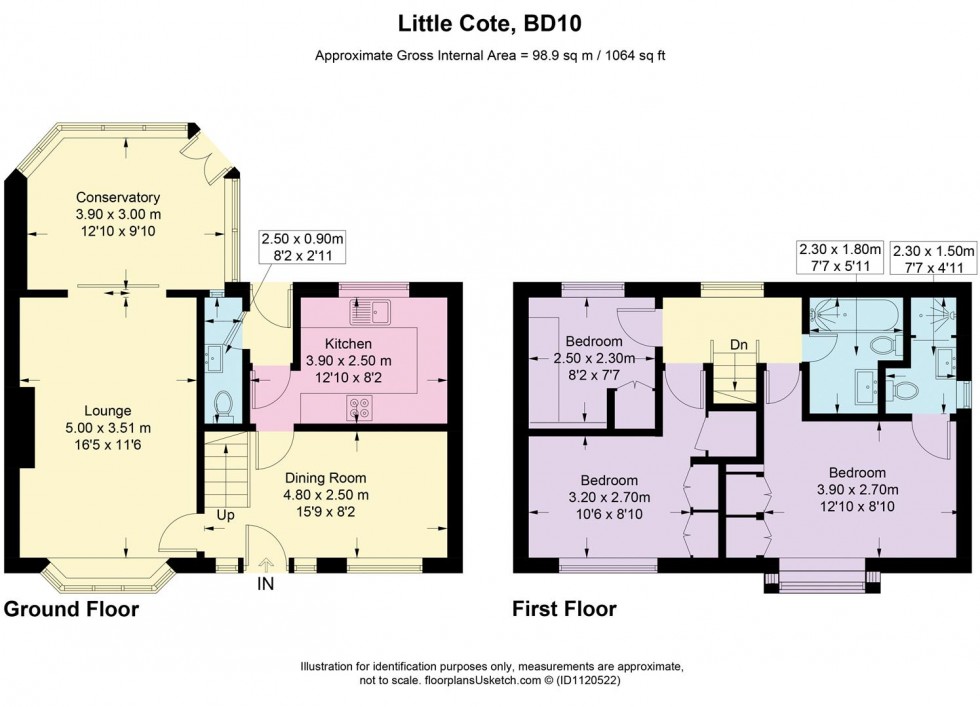 Floorplan for Little Cote, Thackley, Bradford