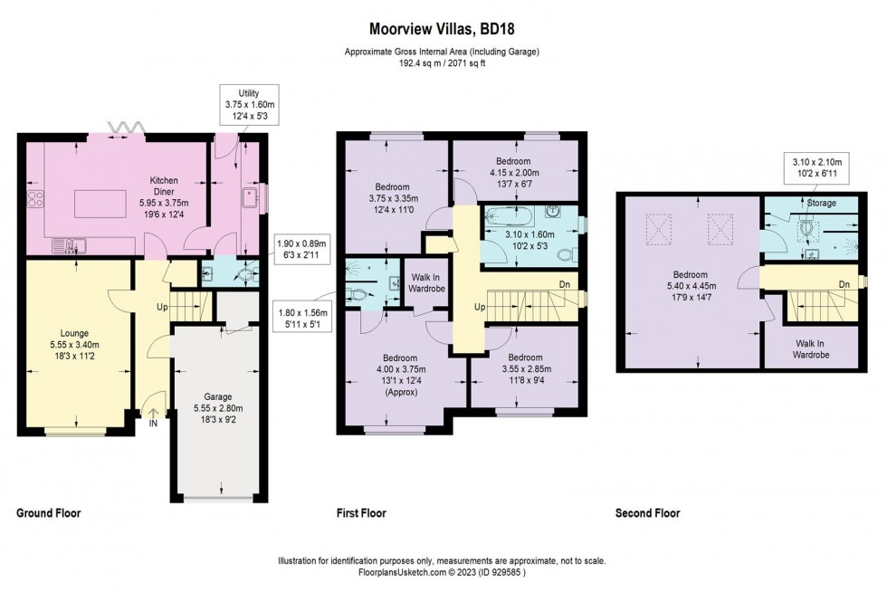 Floorplan for Moorview Villas, Westfield Lane