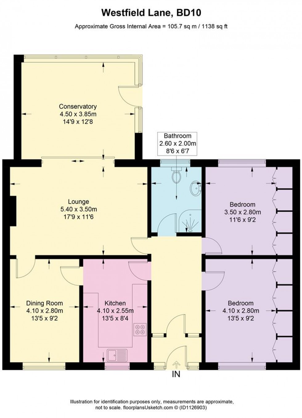 Floorplan for Westfield Lane, Idle, Bradford