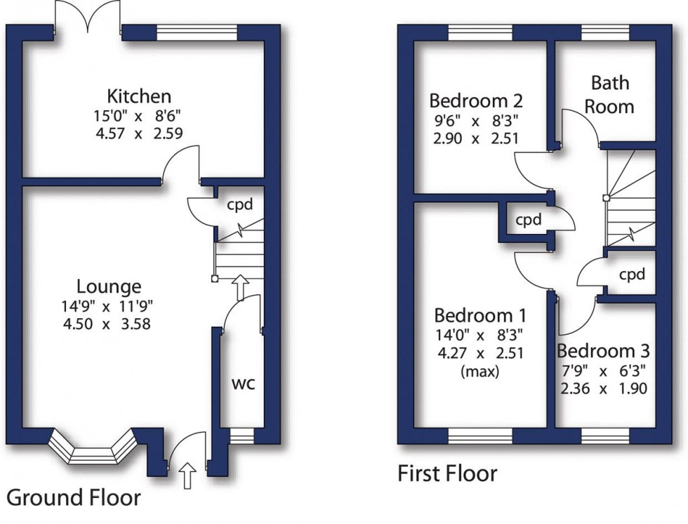 Floorplan for Mires Beck Close, Windhill, Shipley