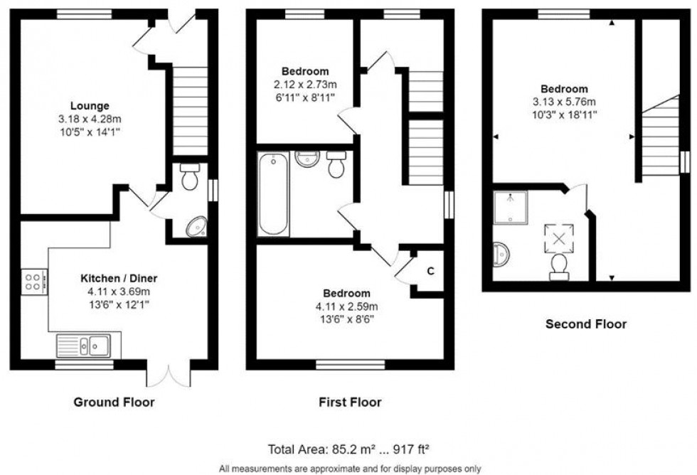 Floorplan for Mill Holme Fold, Apperley Bridge