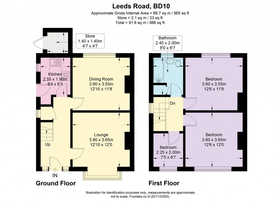 Floorplan for Leeds Road, Idle, Bradford