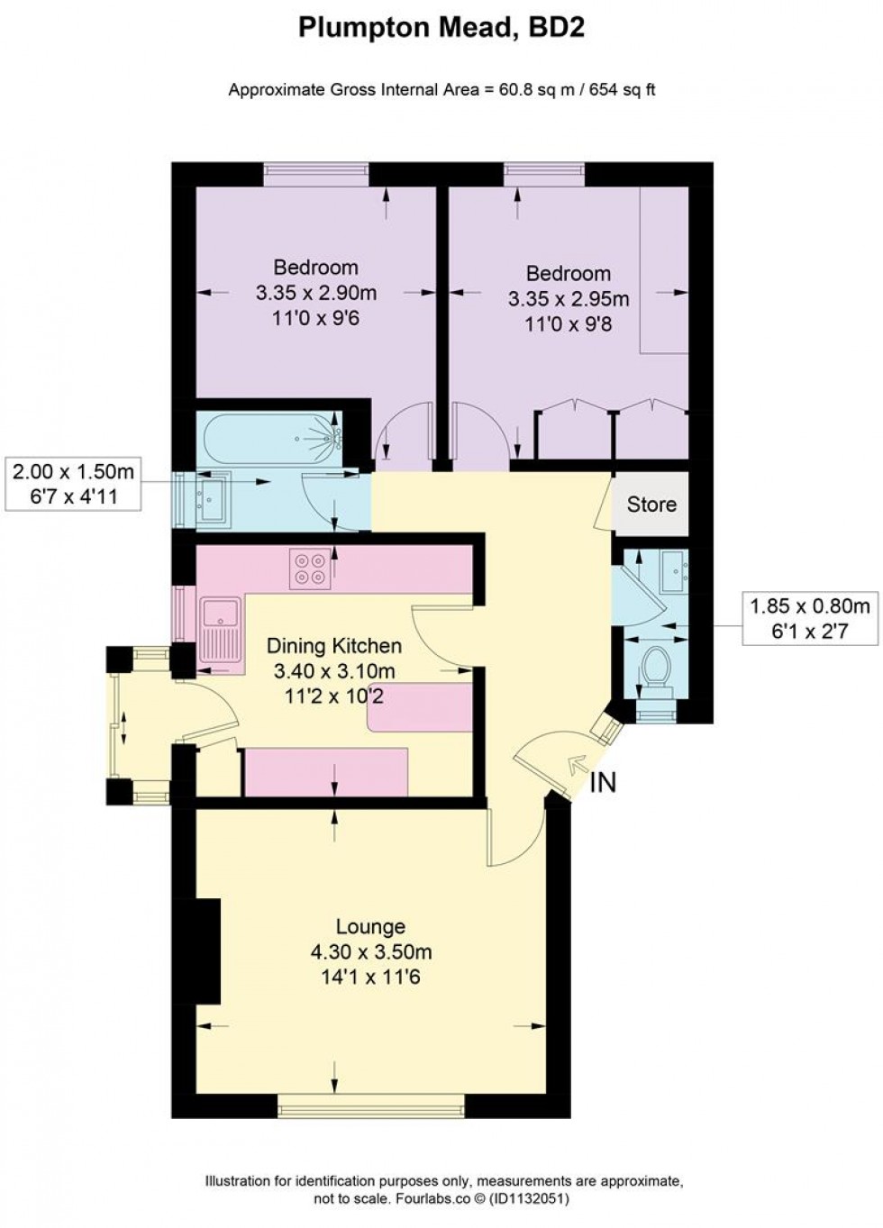 Floorplan for Plumpton Mead, Wrose, Bradford