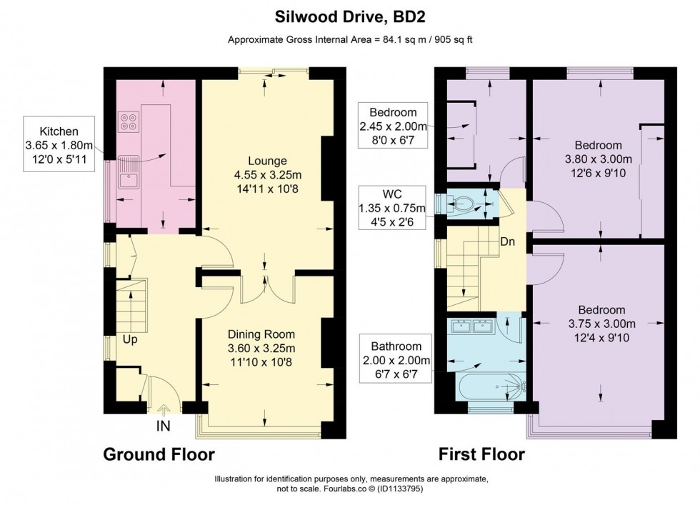 Floorplan for Silwood Drive, Eccleshill, Bradford