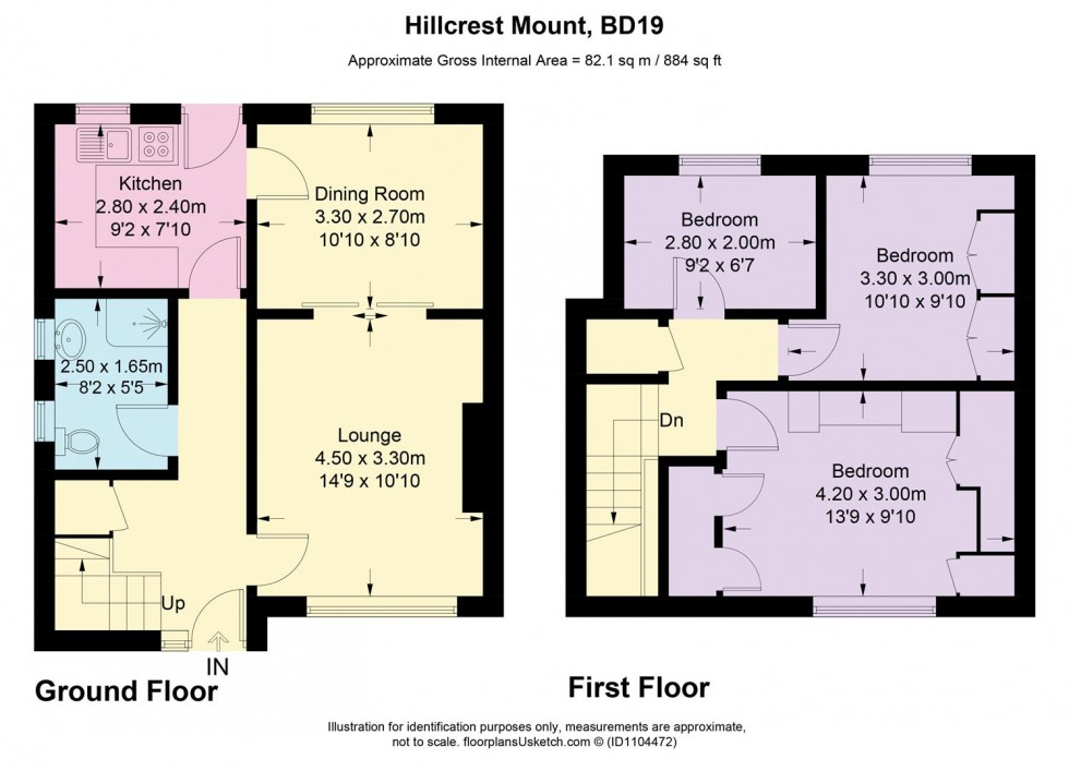 Floorplan for Hillcrest Mount, Scholes, Cleckheaton