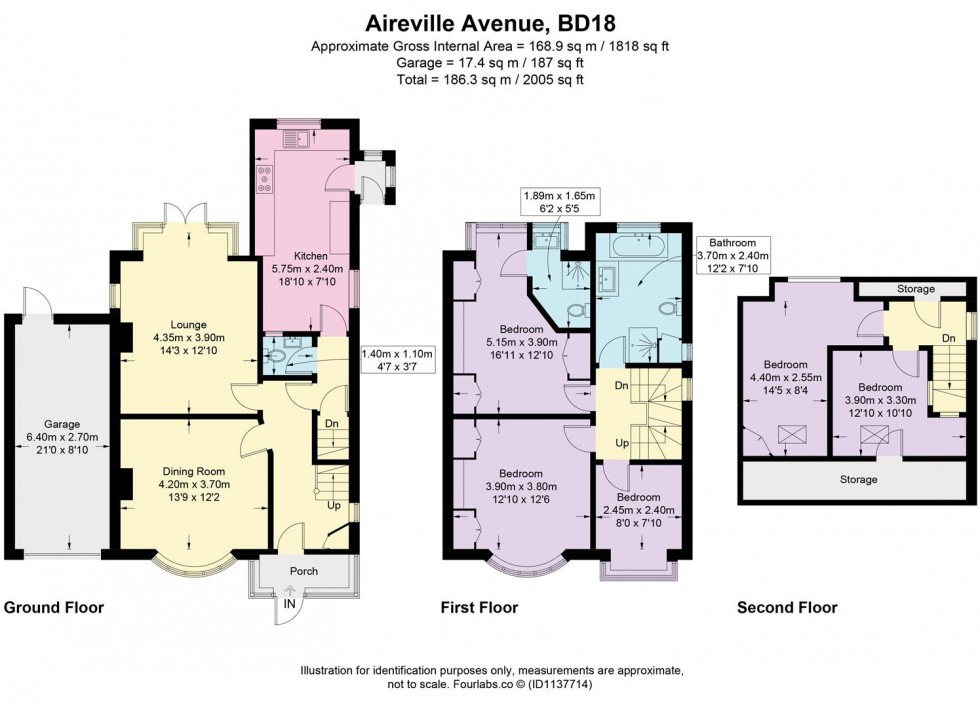 Floorplan for Aireville Avenue, Shipley