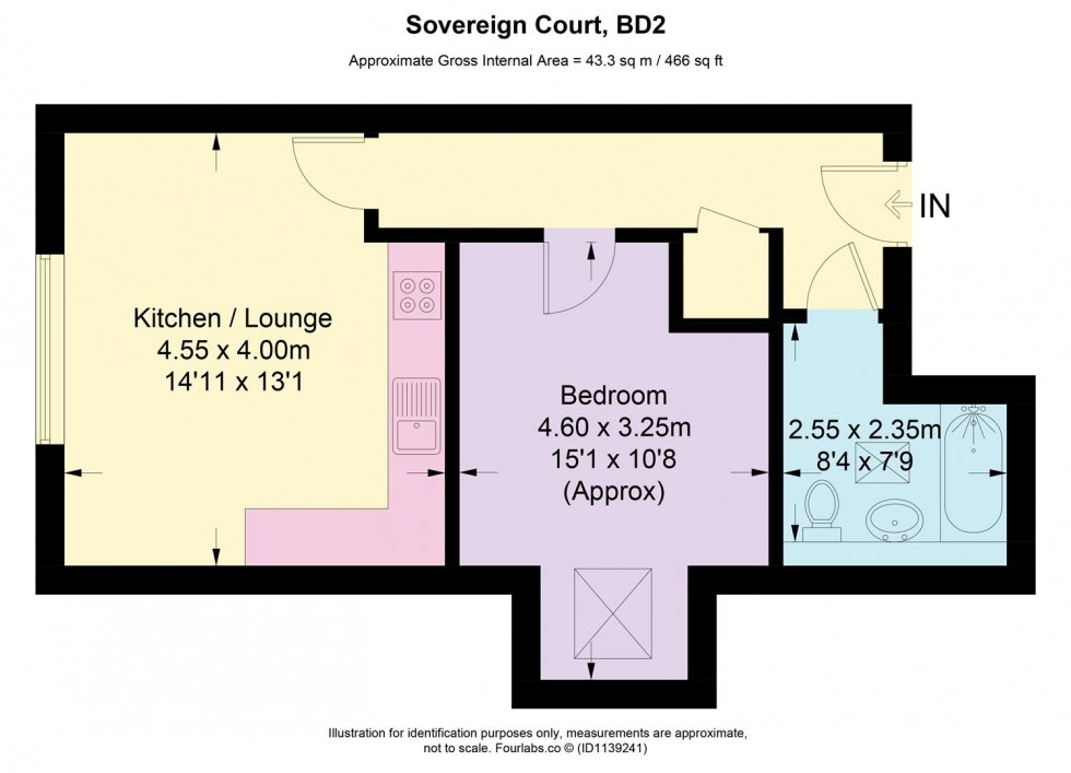 Floorplan for Sovereign Court, Bradford