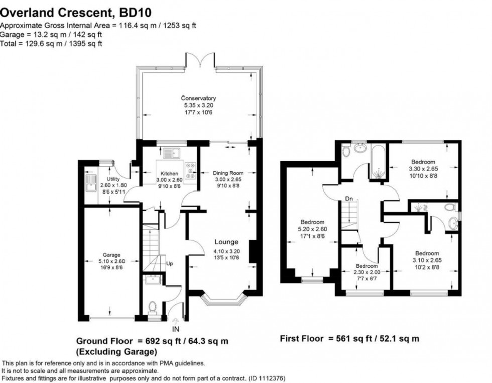 Floorplan for Overland Crescent, Apperley Bridge, Bradford