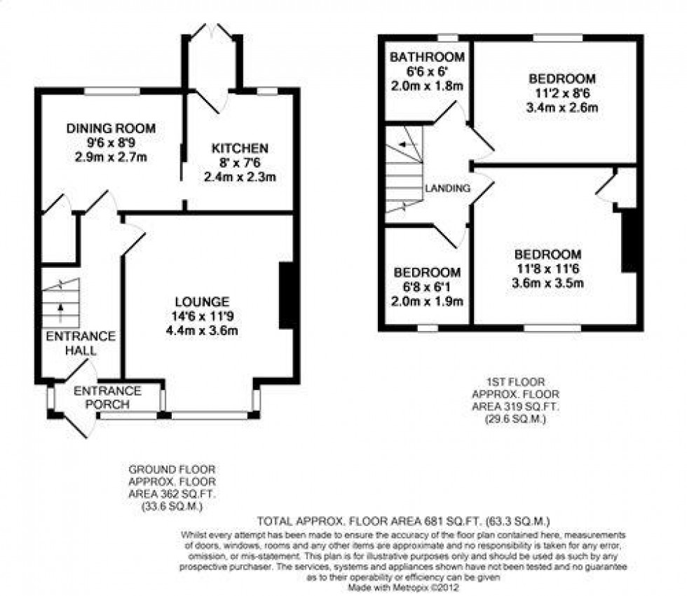 Floorplan for Westfield Lane, Idle, Bradford