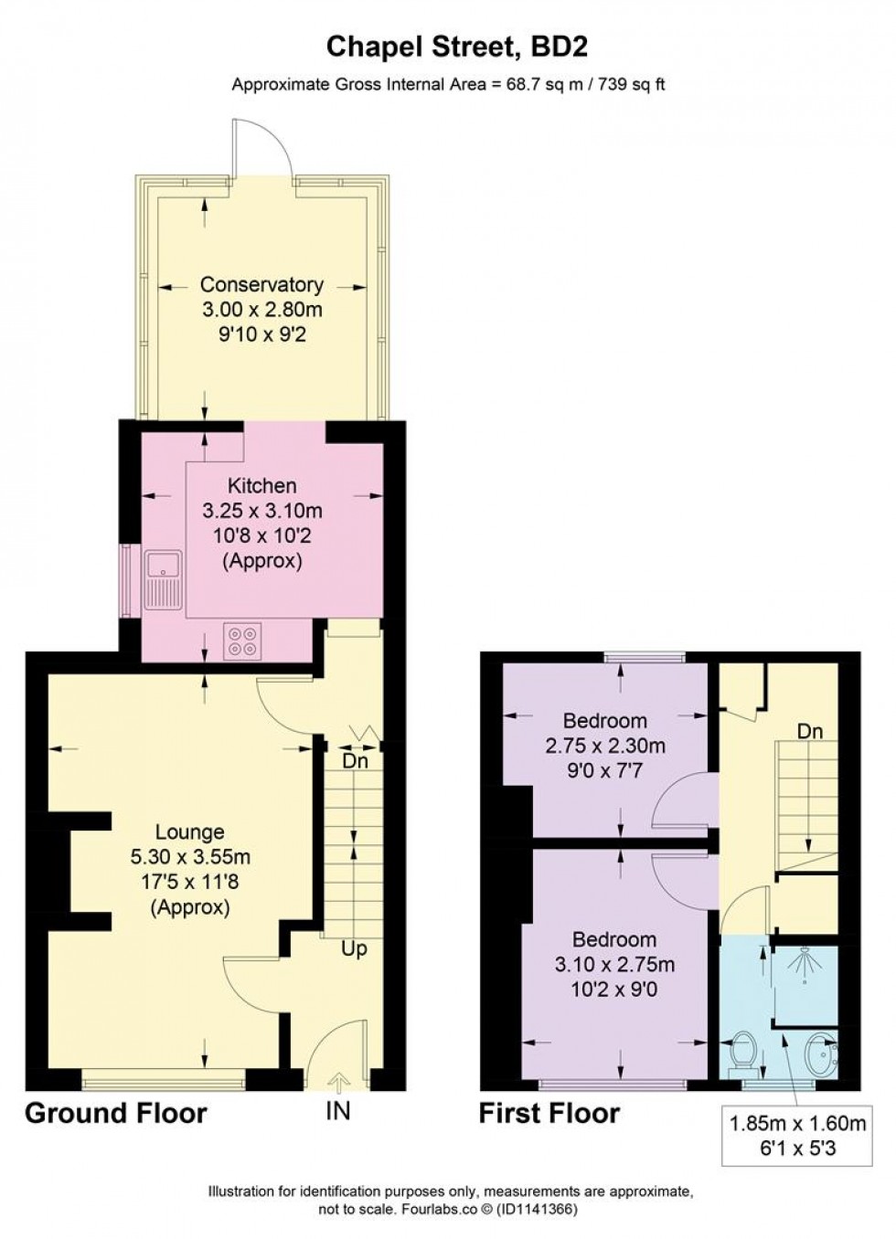 Floorplan for Chapel Street, Eccleshill, Bradford