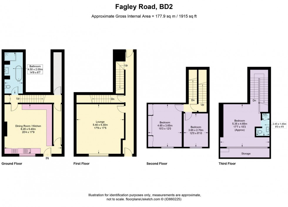 Floorplan for Fagley Road, Bradford