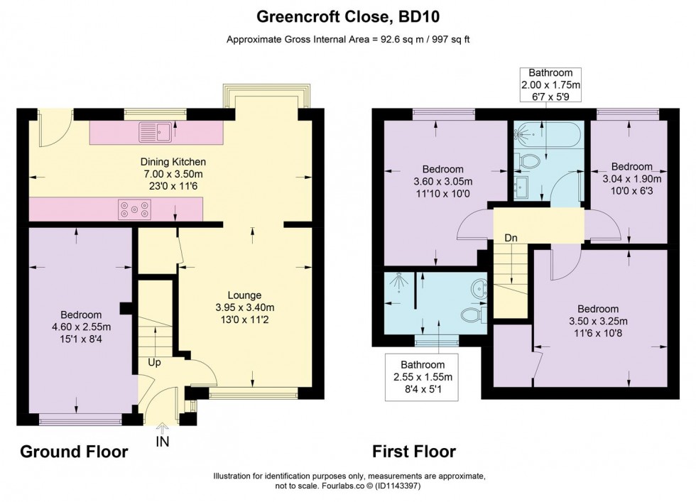 Floorplan for Greencroft Close, Idle, Bradford