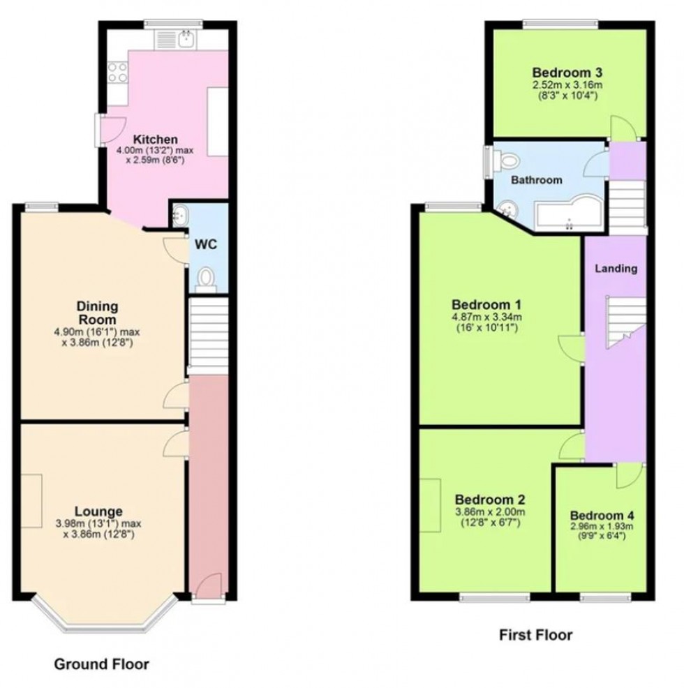 Floorplan for St. Heliers Road, Blackpool