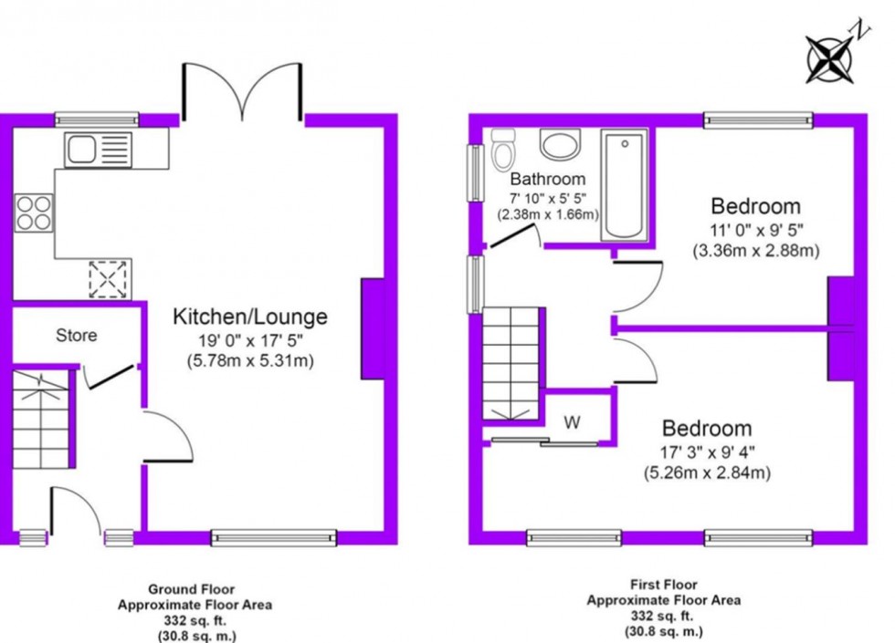 Floorplan for Moorside Gardens, Eccleshill, Bradford