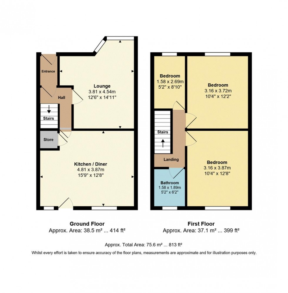 Floorplan for Mount Terrace, Bradford