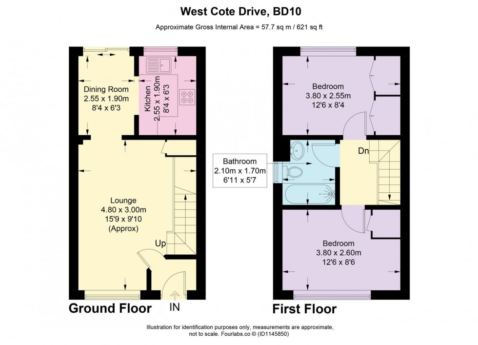 Floorplan for West Cote Drive, Cote Farm, Thackley