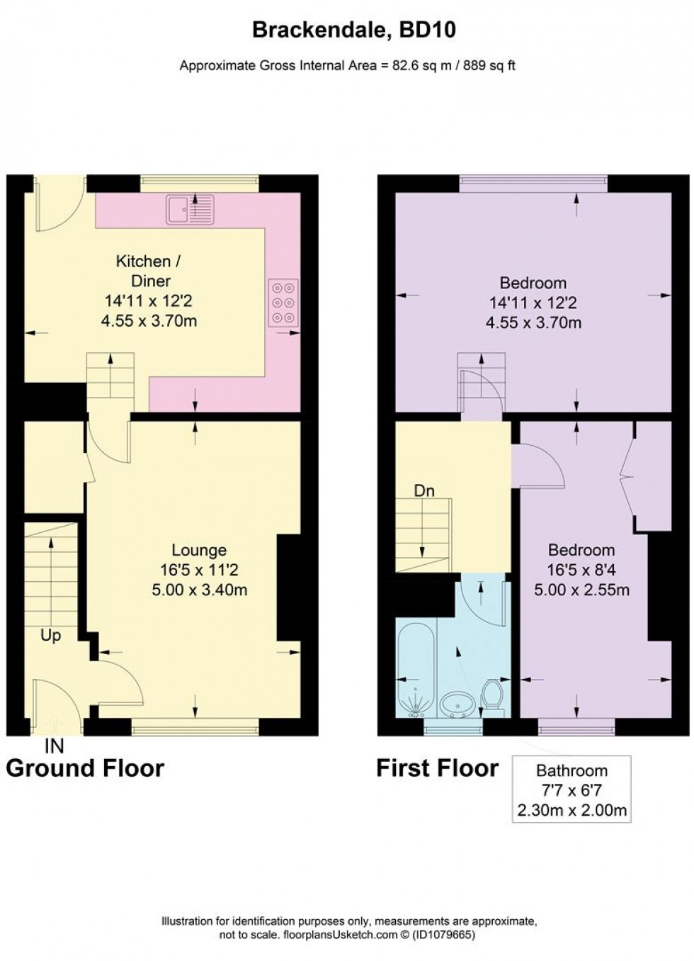 Floorplan for Brackendale, Thackley, Bradford