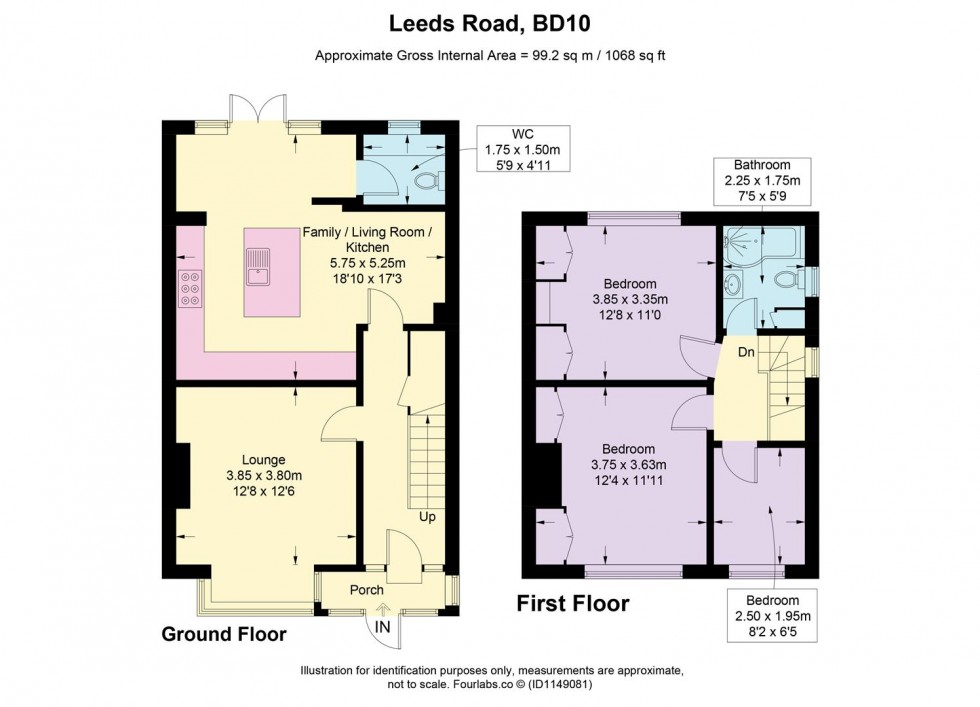 Floorplan for Leeds Road, Thackley, Bradford