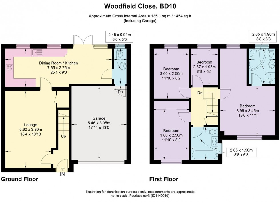 Floorplan for Woodfield Close, Idle, Bradford