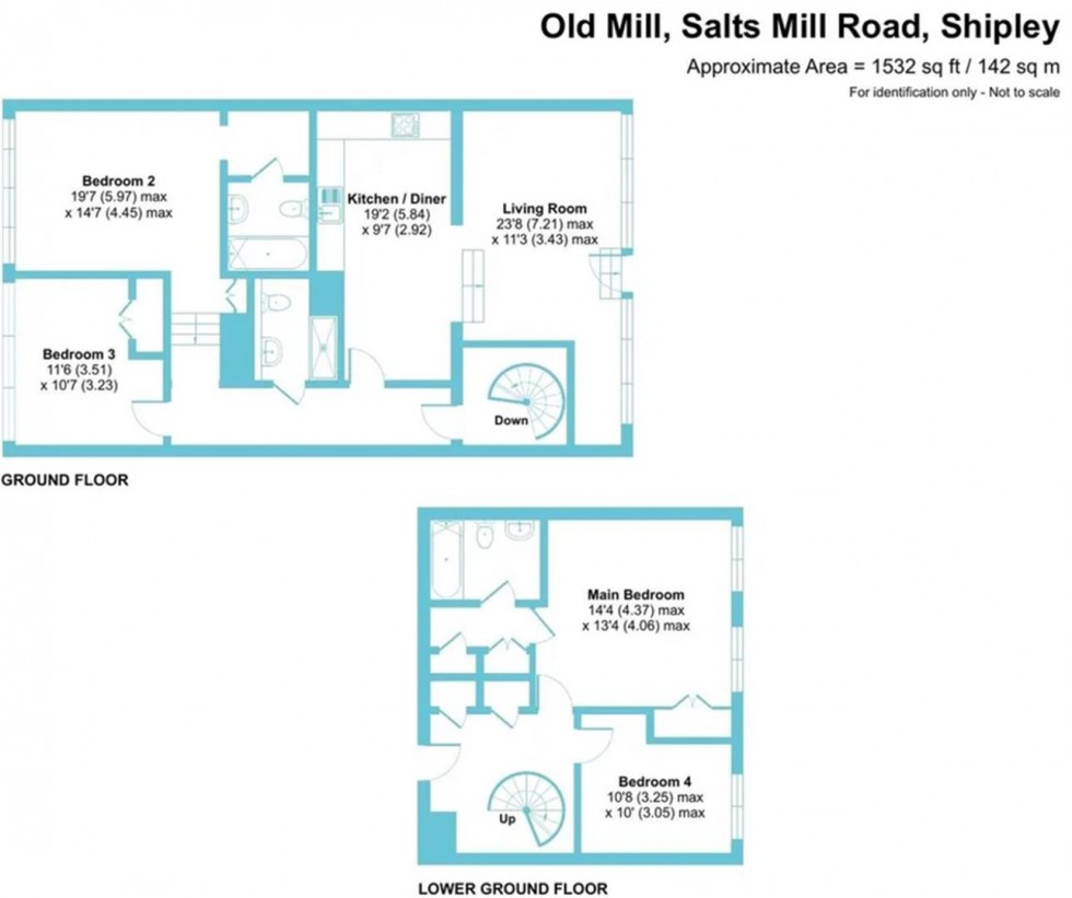 Floorplan for Salts Mill Road, Saltaire, Shipley