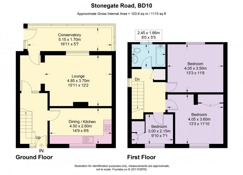 Floorplan for Stonegate Road, Idle, Bradford