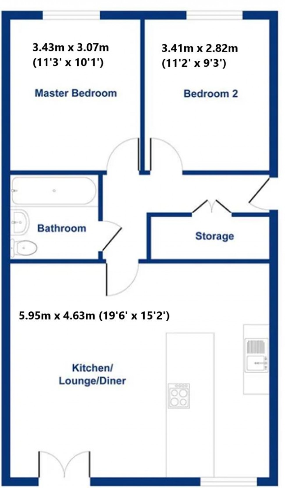 Floorplan for Crag View, Bradford