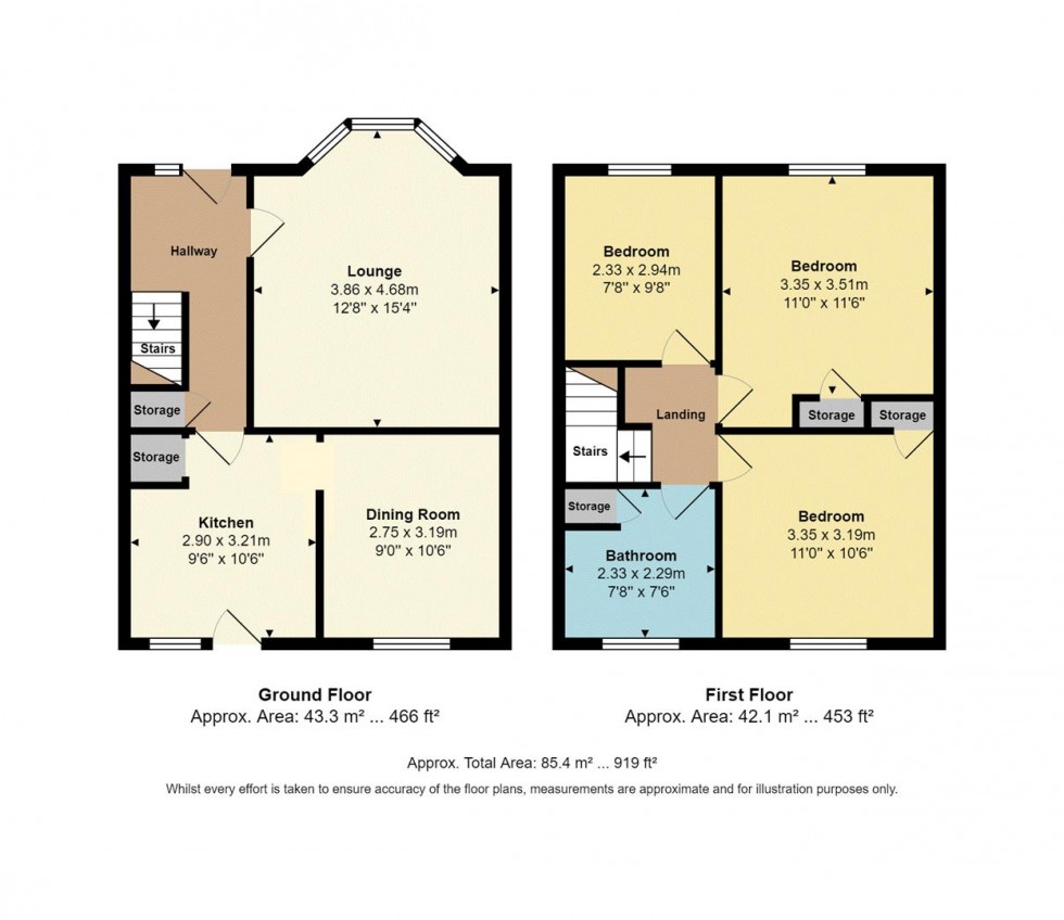 Floorplan for Sandholme Drive, Idle, Bradford