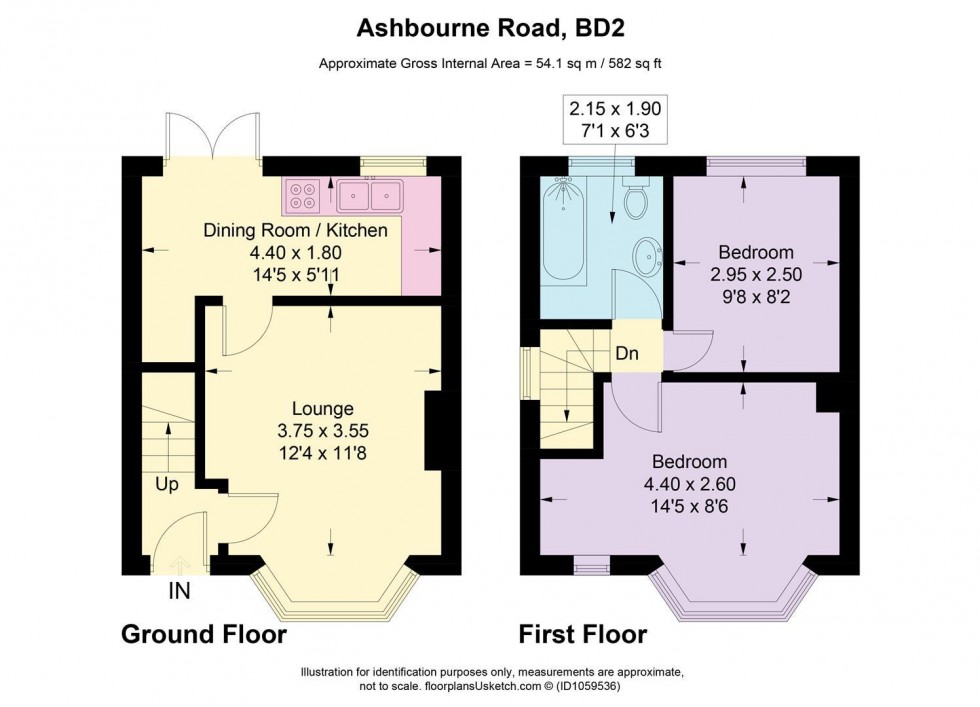 Floorplan for Ashbourne Road, Bolton Outlanes, Bradford