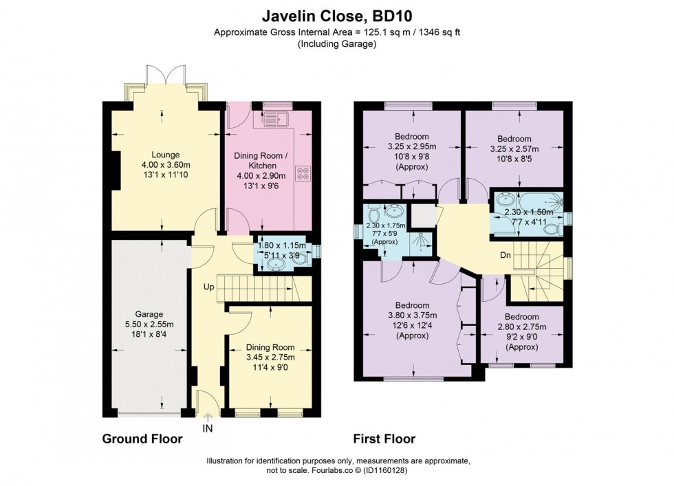 Floorplan for Javelin Close, Idle, Bradford