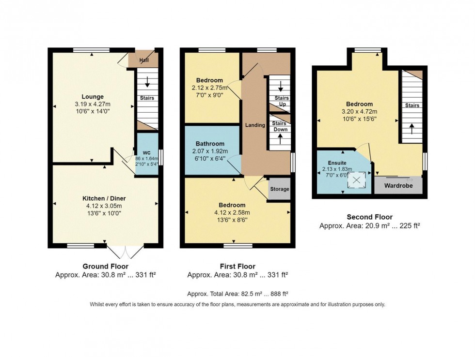 Floorplan for Brompton Drive, Apperley Bridge