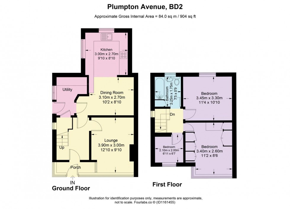 Floorplan for Plumpton Avenue, Wrose, Bradford