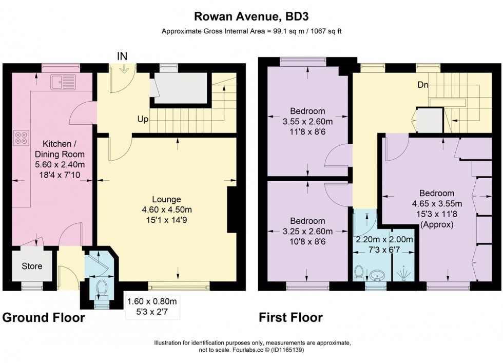 Floorplan for Rowan Avenue, Thornbury, Bradford