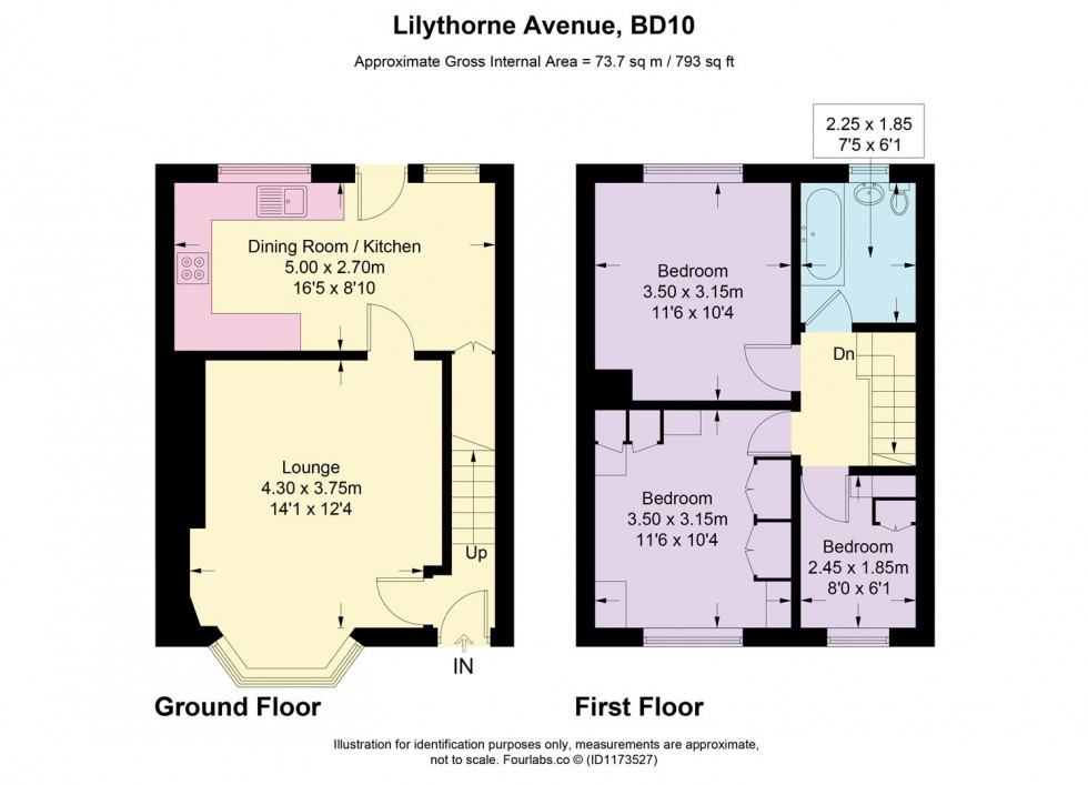 Floorplan for Lilythorne Avenue, Idle, Bradford