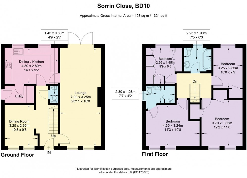 Floorplan for Sorrin Close, Green Lane, Idle