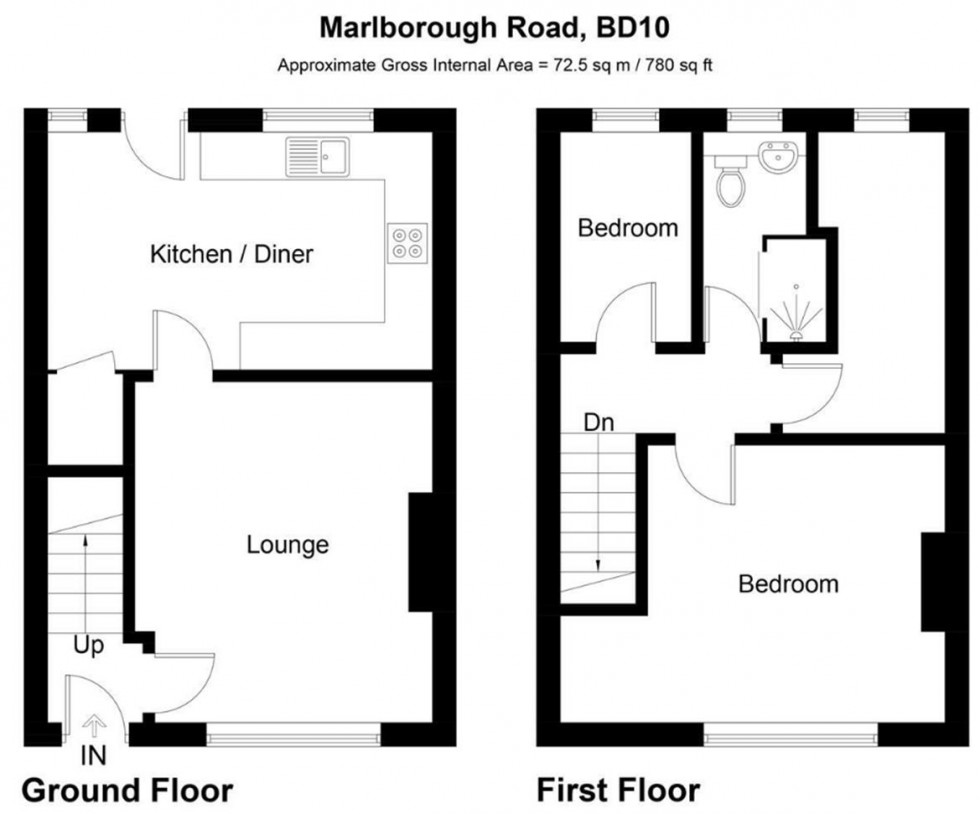 Floorplan for Marlborough Road, Idle, Bradford