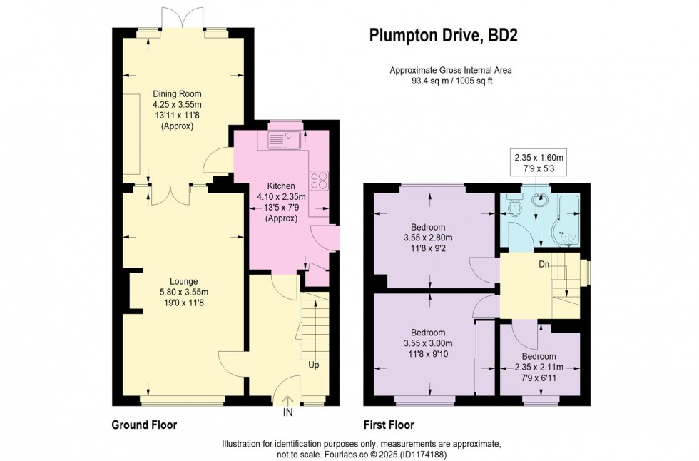 Floorplan for Plumpton Drive, Wrose, Bradford